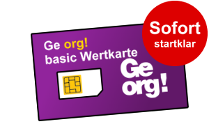 Ge Org Werkarten Tarif - Prepaid SIM Karte